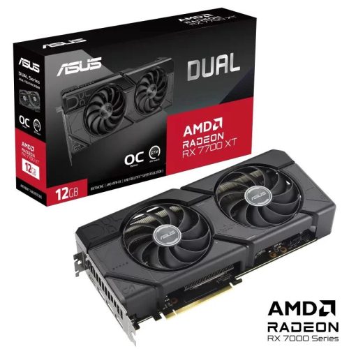 ASUS RX 7700 XT 12GB Dual OC Edition videokártya (DUAL-RX7700XT-O12G)