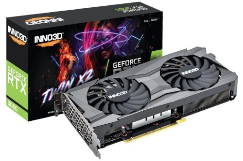 Inno3D GeForce RTX 3060 8GB Twin X2 videokártya (N30602-08D6-11902130)