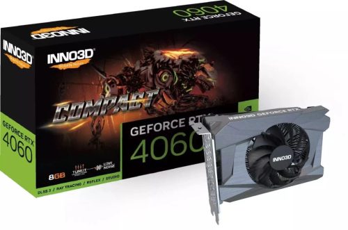 Inno3D GeForce RTX 4060 8GB Compact videokártya (N40601-08D6-173050N)