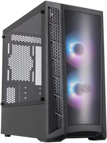 Cooler Master MasterBox MB320L ARGB táp nélküli ablakos Micro ATX ház LED vezérlővel fekete (MCB-B320L-KGNN-S02)