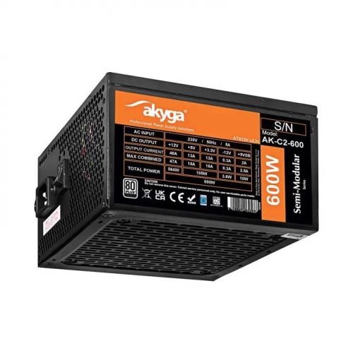 Akyga Semi-Modular 600W tápegység (AK-C2-600)
