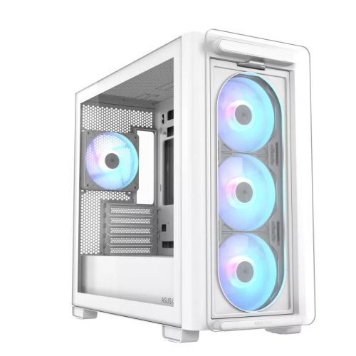 ASUS A23 PLUS táp nélküli ablakos Micro-ATX ház fehér