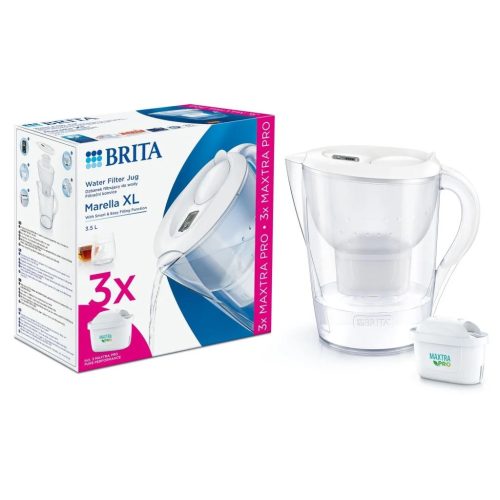 Brita Marella XL vízszűrő kancsó 3.5 liter fehér + 3db Maxtra Pro szűrőbetét (1052782)