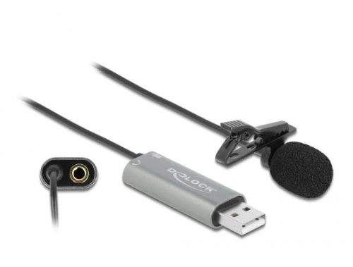 Delock Tie Lavalier mindenirányú csiptetős USB mikrofon (66638)