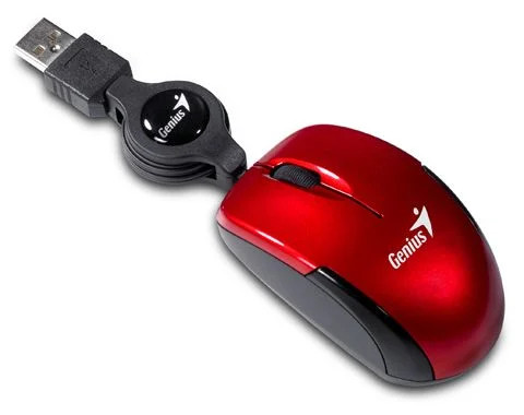Genius Micro Traveler V2 optikai egér piros USB (31010100103 / 31010125107)