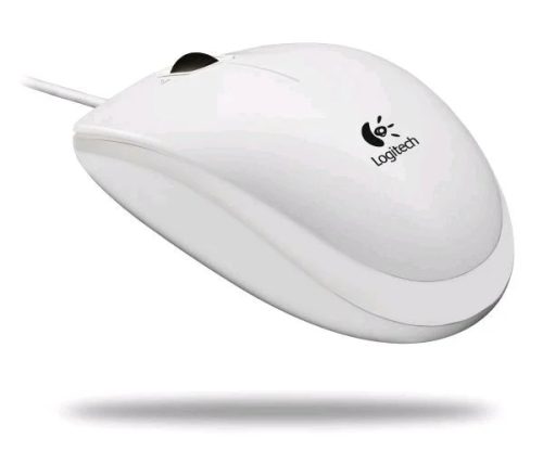 Logitech B100 optikai egér fehér USB OEM (910-003360)