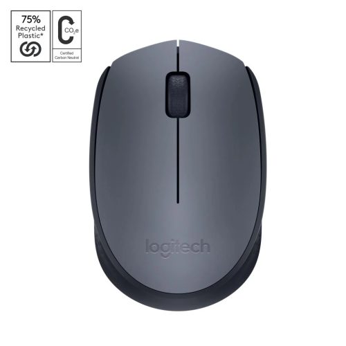 Logitech M170 vezeték nélküli egér fekete-szürke (910-004642) USB