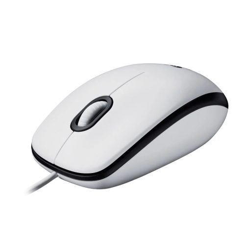 Logitech M100 optikai vezetékes egér fehér USB (910-001605, 910-005004, 910-006764)