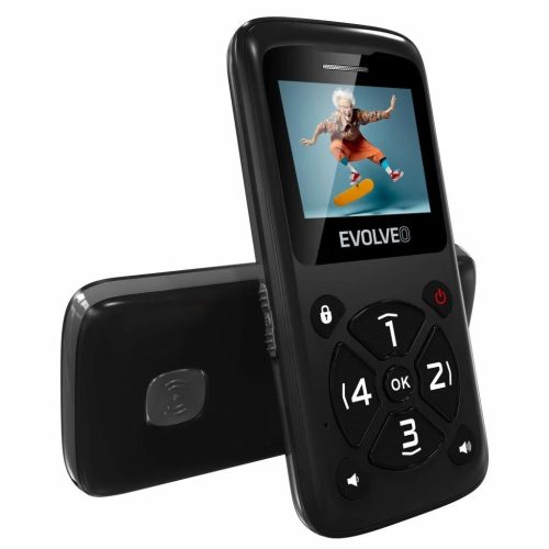 Evolveo EasyPhone ID mobiltelefon fekete (EP-400-IDB)