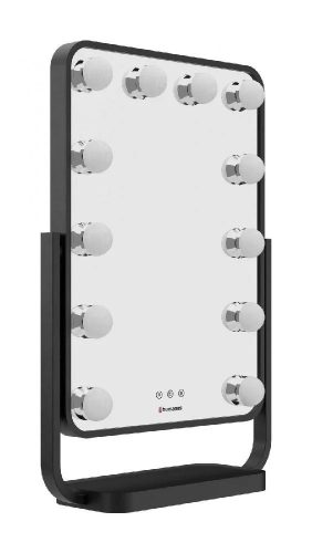 Humanas HS HM01 sminktükör LED világítással fekete (HUHS2590)